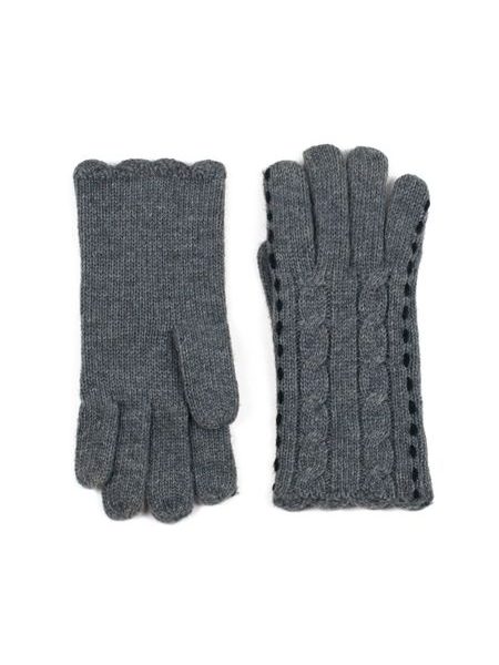 Šedivé proplétané rukavice