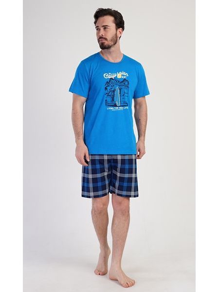 Pánské pyžamo šortky California - azurová