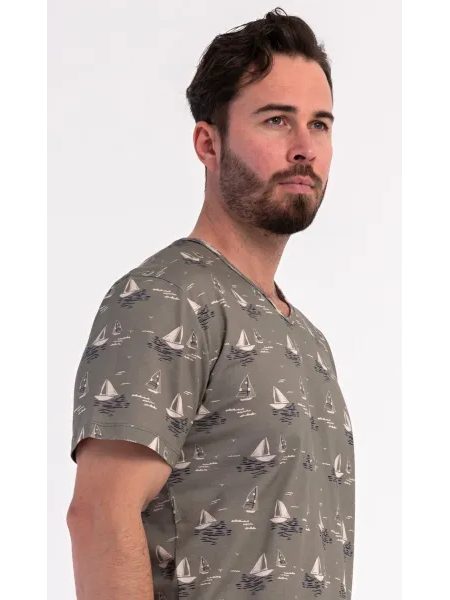 Pánské pyžamo šortky Arny - khaki