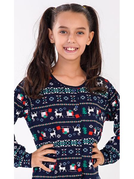 Dětský overal Merry christmas - tmavě modrá