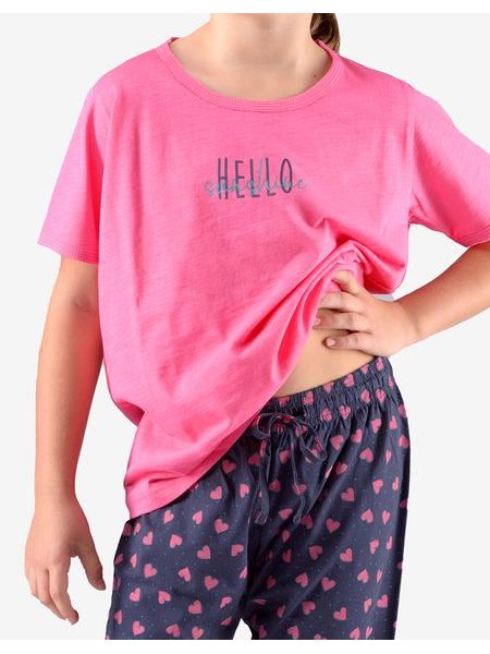 GINA dětské pyžamo ¾ dívčí 29010P - purpurová lékořice