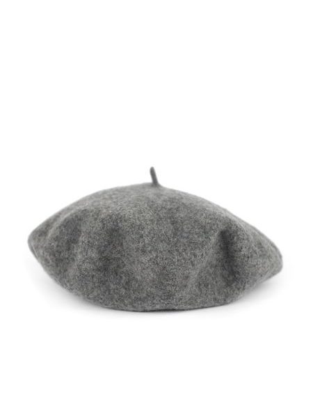 Klasický baret s anténkou tmavě šedý