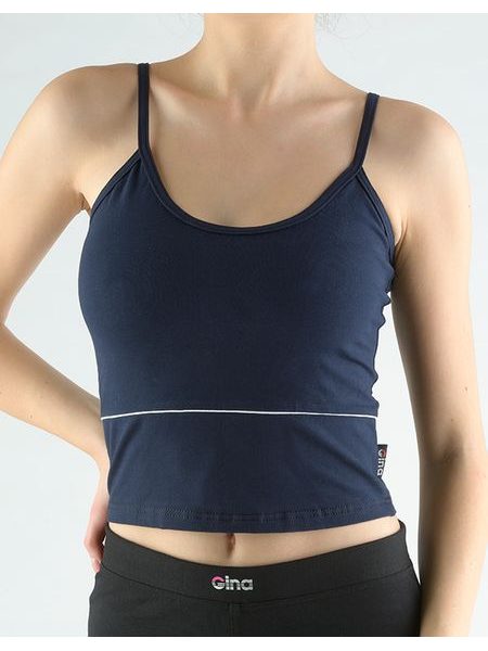 Dámské tílko, širší ramínka, šité 98001P - lékořice bílá