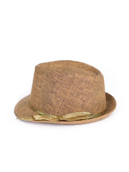 Trilby klobouk hnědý se zlatou stužkou