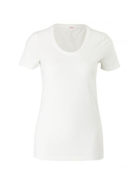 Dámské tričko s krátkým rukávem s.Oliver bílé