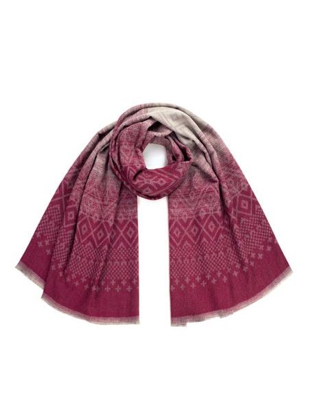 Elegantní šála s geometrickými tvary bíločerná