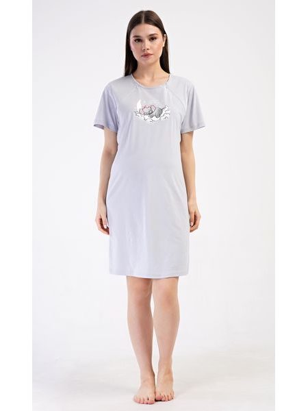 Dámská noční košile mateřská Sweet dreams - světle šedá