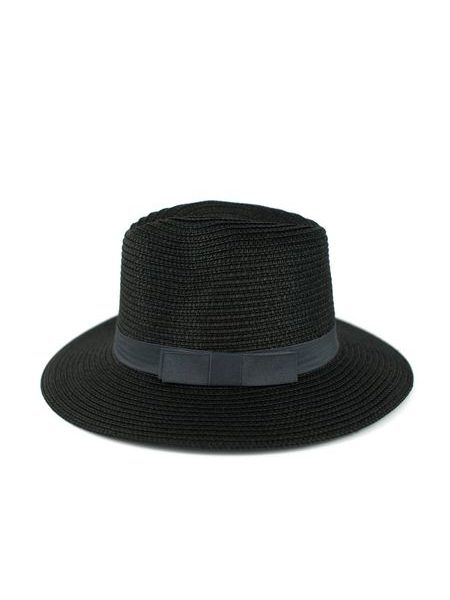 Letní klobouk typu fedora - černý