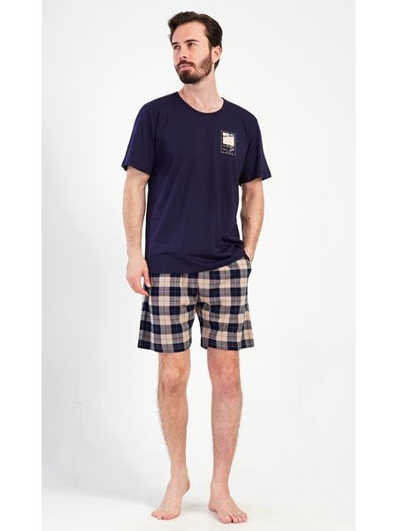 Pánské pyžamo šortky Marko - tmavě modrá