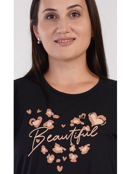 Dámské pyžamo kapri Beautiful - černá