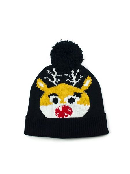 Čepice se zvířátky černá