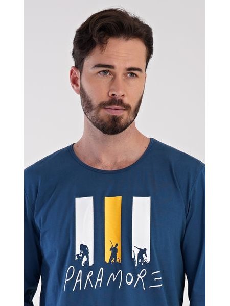 Pánské pyžamo dlouhé Oliver - petrolejová