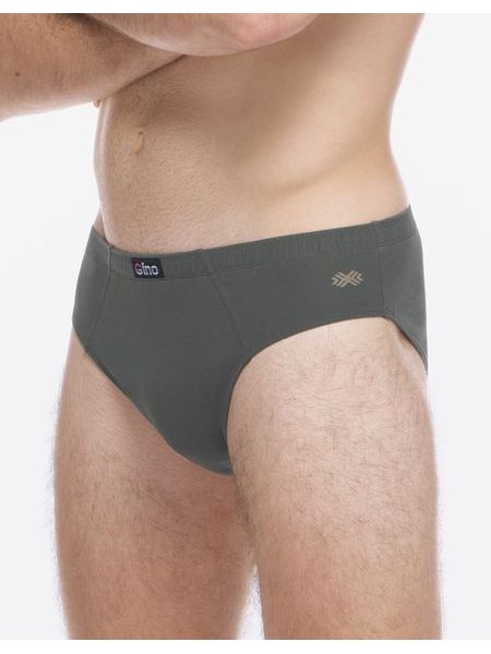 Slipy se širším bokem, širší bok, šité, s potiskem - tm. šedá šedohnědá