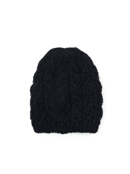 Mohérová čepice beanie černá