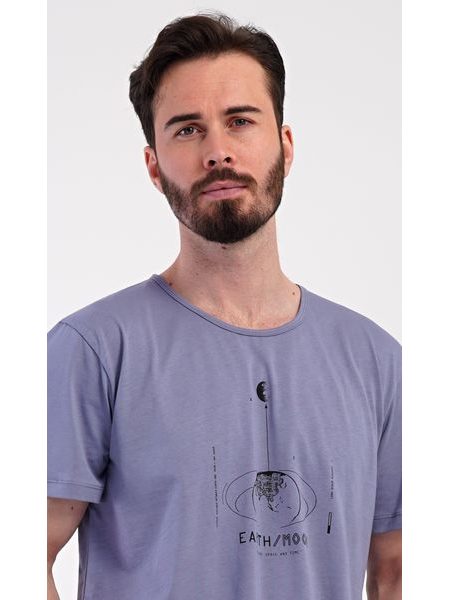 Pánské pyžamo šortky Earth - tmavě šedá