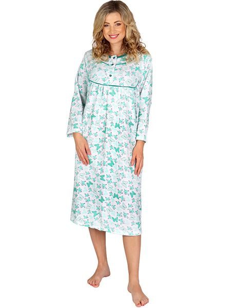 Dámská noční košile KASANDRA zelený motýl