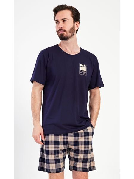 Pánské pyžamo šortky Marko - tmavě modrá