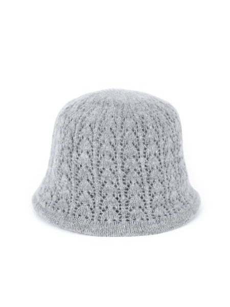 Pletený klobouk šedý