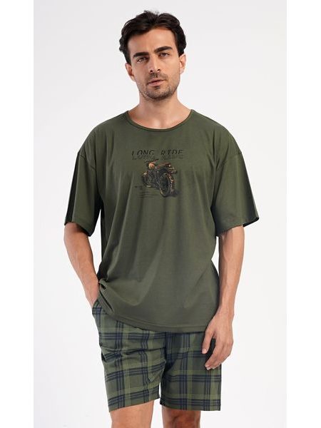 Pánské pyžamo šortky David - khaki