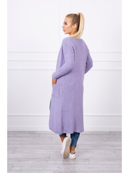 Cardigan s kapsami, fialová