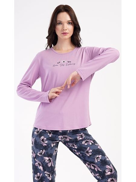 Dámské pyžamo dlouhé Violetta - fialová