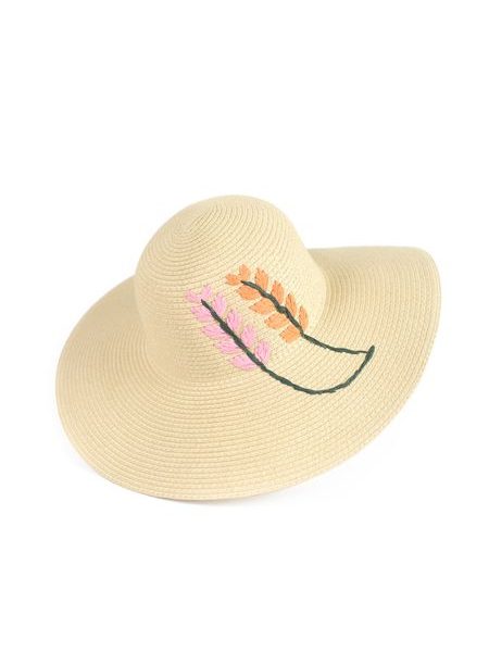 Letní klobouk se zdobeným lemem - bílý