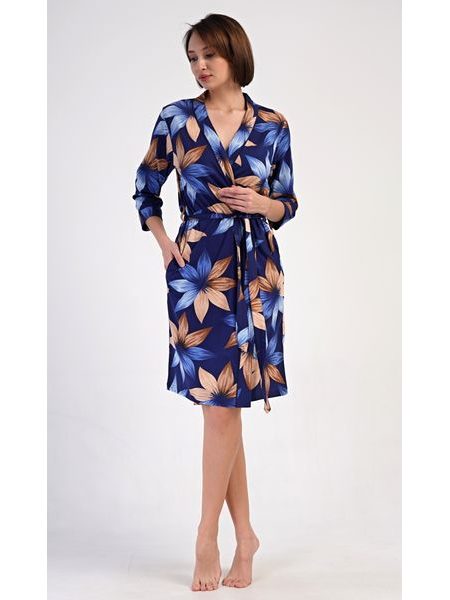 Dámský župan krátký Sarah - tmavě modrá