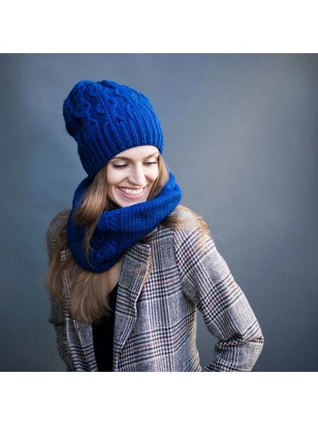 Zimní komplet čepice a nákrčníku černý