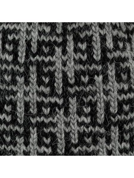 Čepice se vzorem šedo-černá