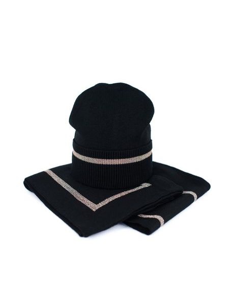Komplet Gold stripe černý
