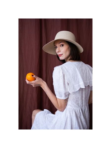 Klobouk romantický s květinou