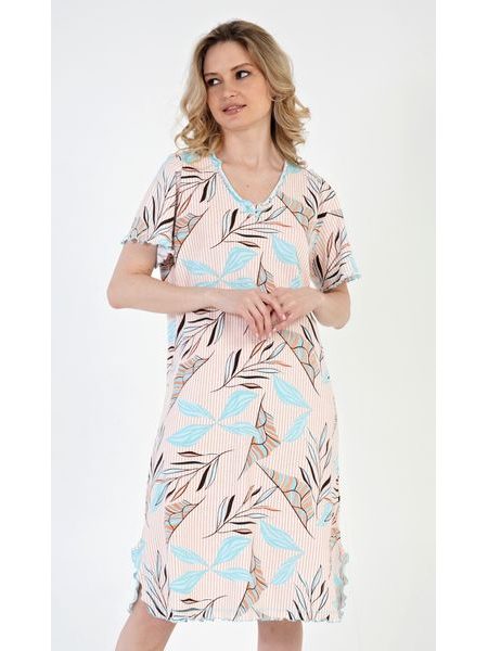 Dámská noční košile s krátkým rukávem Melissa - mentolová