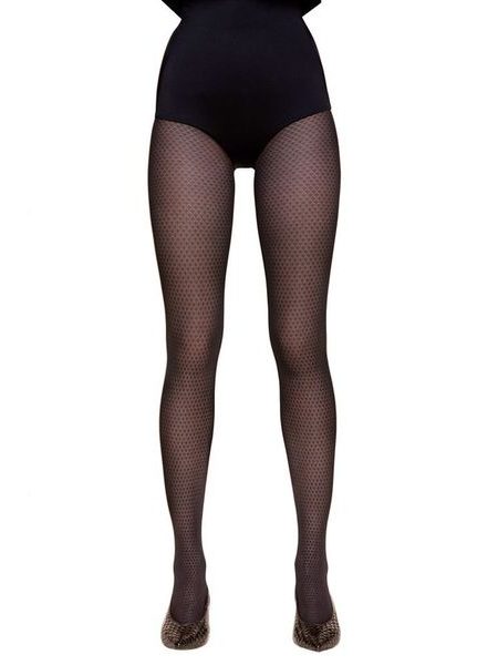 Dámské punčocháče Gama černé se vzorem