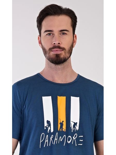 Pánské pyžamo šortky Oliver - petrolejová