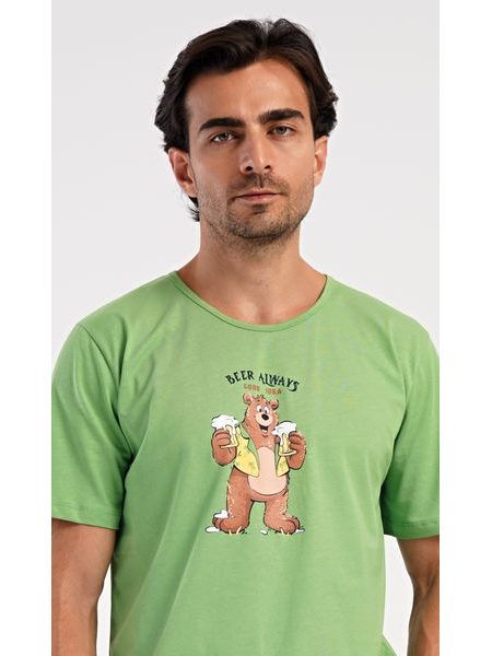 Pánské pyžamo šortky Beer always - zelená