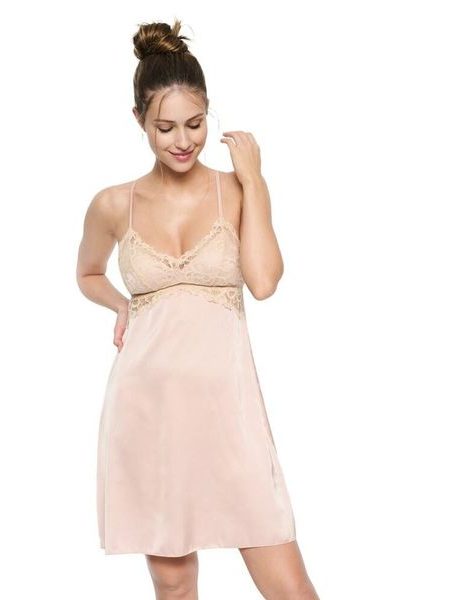 Saténová košilka Undeen béžová