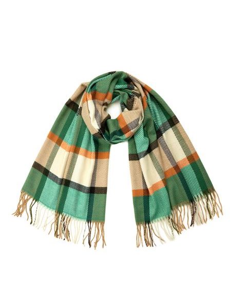 Klasická zimní šála s károvaným motivem