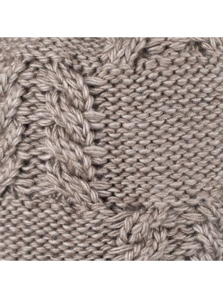 Šedorůžová čepice s bambulí