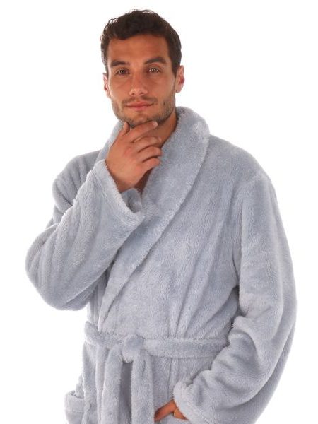 Unisex župan se šálovým límcem LILLY a JACK EXTRA stříbrná