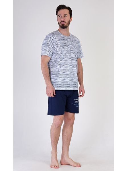 Pánské pyžamo šortky Regata - modrá