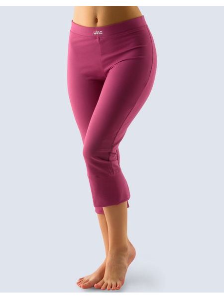 Dámské legíny 7/8 délka, 7/8 kalhoty, šité, klasické, jednobarevné 95004P - vínová