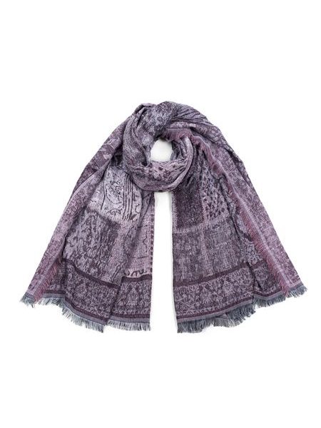 Šál s východním vzorem fialový