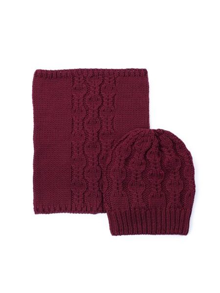 Zimní komplet čepice a nákrčníku šedý