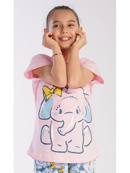 Dětské pyžamo kapri Slůně - světle lososová