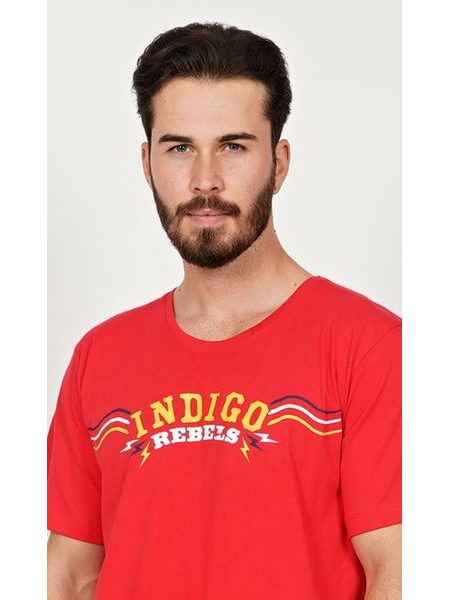 Pánské pyžamo kapri Indigo - červená