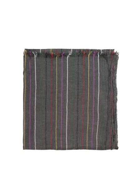 Dámský hnědý šál s proužky