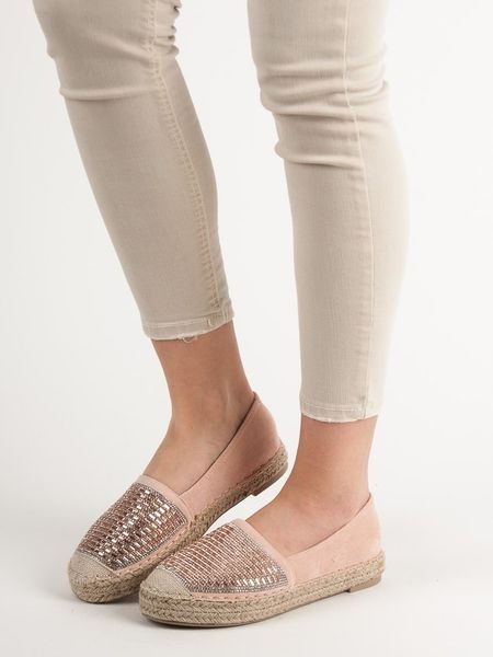 Espadrilky s krystalkami vices růžové