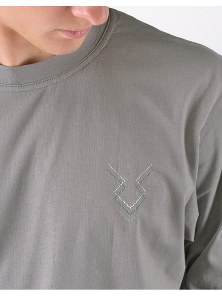 Pánské pyžamo dlouhé, šité, s potiskem 79195 - šedá peprmint