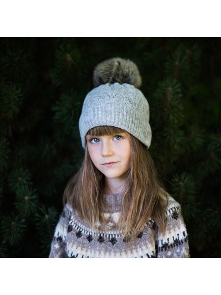 Sada dětské čepice a šály šedá