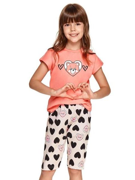 Dívčí pyžamo Amelia růžové srdce